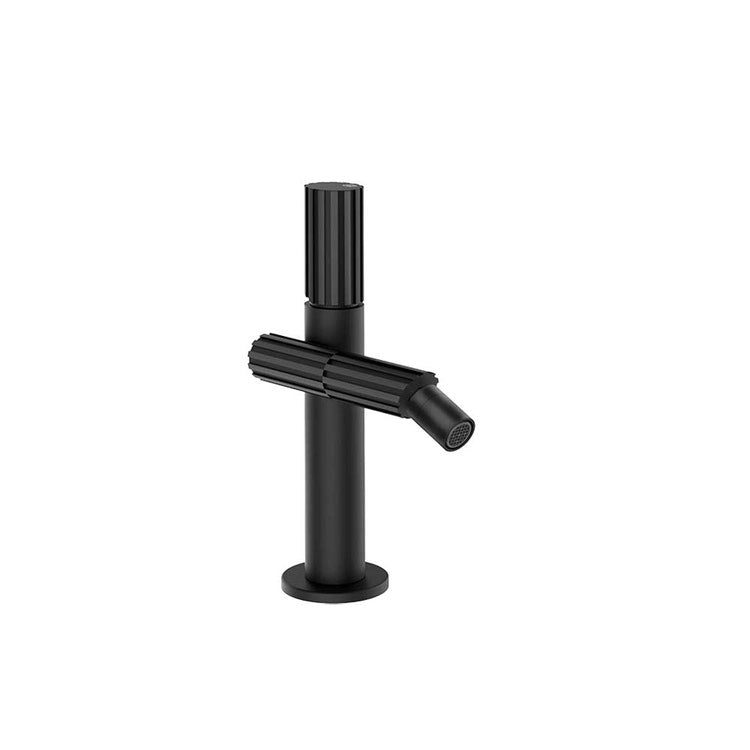 Gessi Bidetmischer, ohne Ablauf, mit Anschlussflexschläuchen, Schwarz matt INCASTRI 75068#299