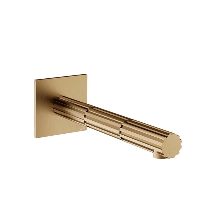 Gessi Einlassungen Waschbeckenauslass Wandmontage, Warm Bronze gebürstet PVD INCASTRI 75102#726