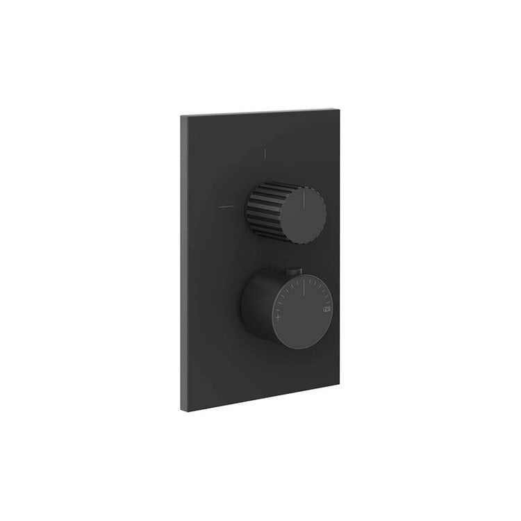 Gessi Wand-Duschmischer mit einem Ausgang, thermostatische Mischung, Schwarz matt INCASTRI 75133#299