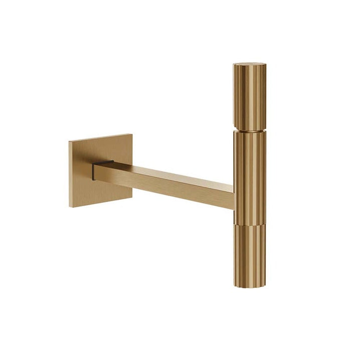 Gessi Einlassen Außenseite Mischbatterie Waschbecken wandmontiert T. 22,4 cm, Warm Bronze gebürstet PVD INCASTRI 75288#726
