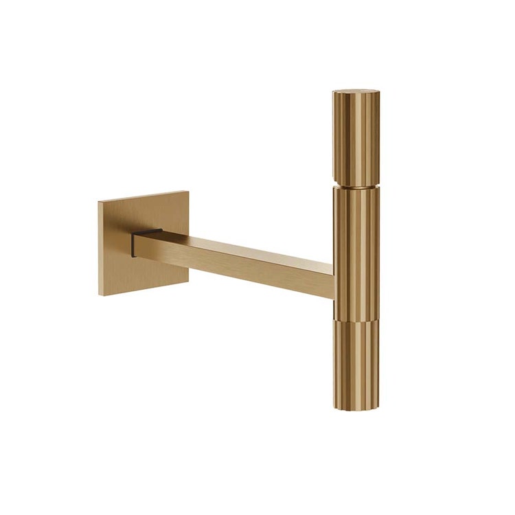 Gessi Einlassen Außenseite Mischbatterie Waschbecken wandmontiert T. 22,4 cm, Warm Bronze gebürstet PVD INCASTRI 75288#726