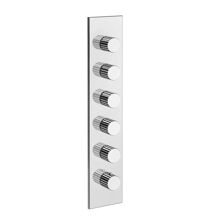 Gessi Einspritze Thermostat-Register für hohe Durchflussrate zur Wandmontage, 5 unabhängige Ausgänge, Chromoberfläche INCASTRI 75320#031