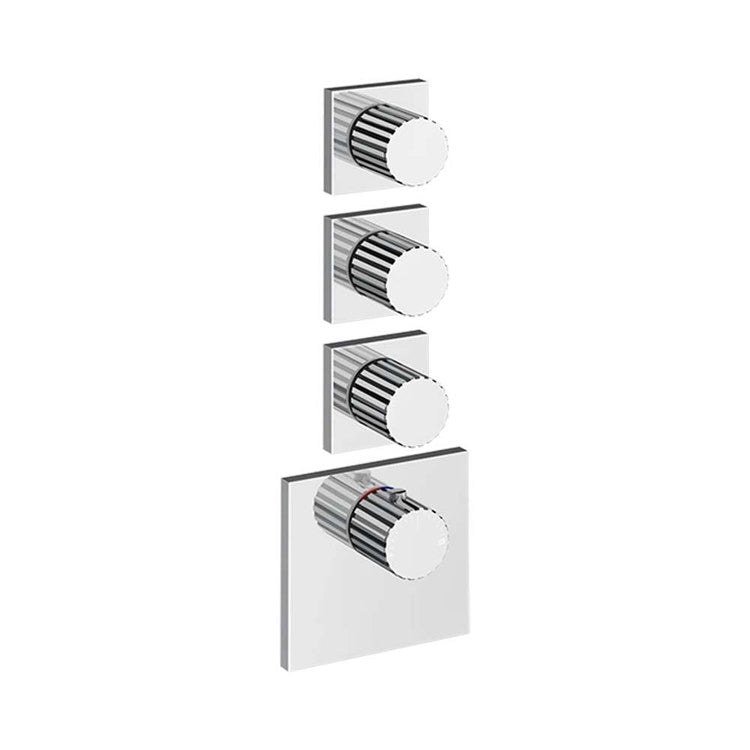 Gessi Einspritze Thermostat-Wärmetauscher hohe Durchflussrate wandmontiert 3 unabhängige Ausgänge, Chrom-Finish INCASTRI 75306#031