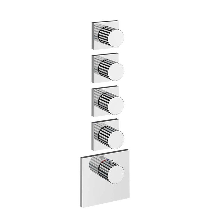 Gessi Thermostat-Wärmetauscher Hochdurchfluss Wandmontage 4 unabhängige Ausgänge, Chromoberfläche INCASTRI 75308#031