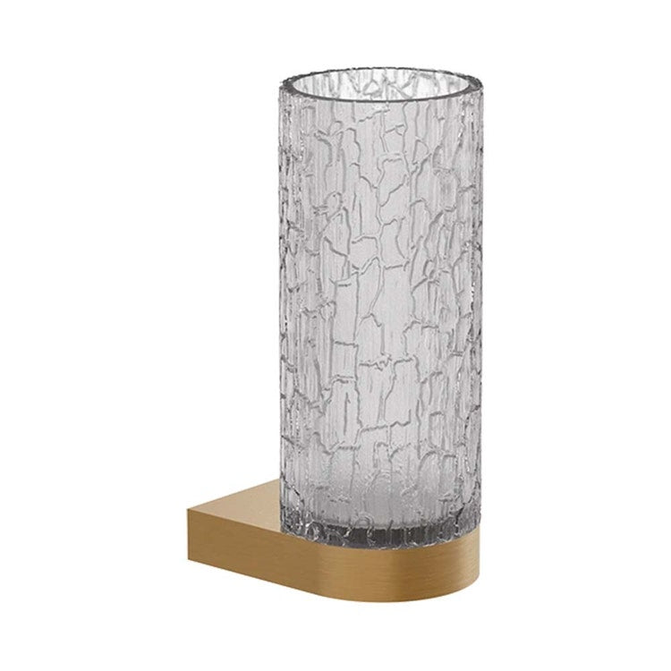Gessi Wand-Glashalter weiß, Warm Bronze gebürstet PVD INCASTRI 75407#726