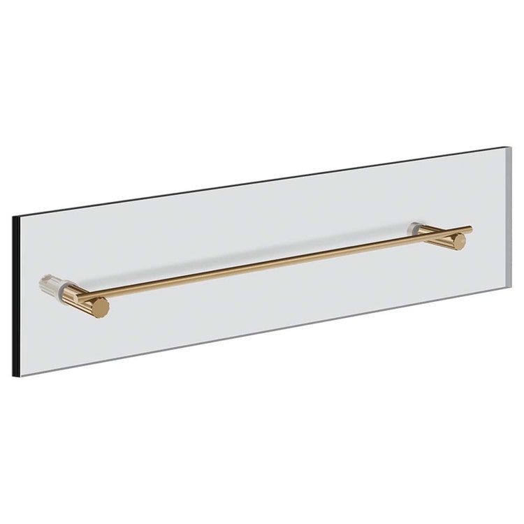 Gessi Einlass Griff und Handtuchhalter für Glas 60 cm, Warm Bronze gebürstet PVD INCASTRI 75515#726