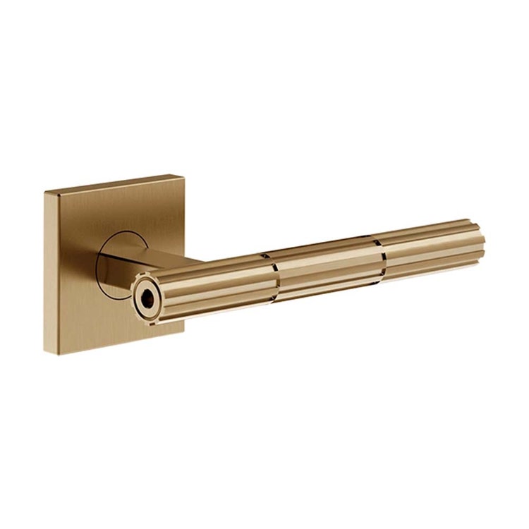 Gessi Türgriff mit kleinem Rosettenbrett ohne Schlüsselblende, Warm Bronze gebürstet PVD INCASTRI 75542#726