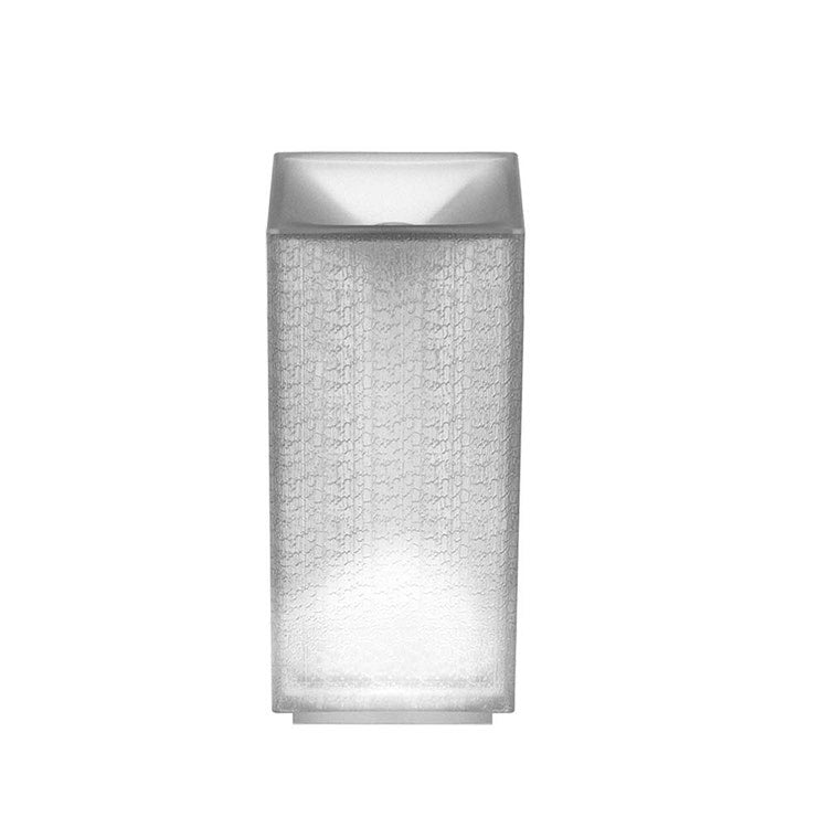 Gessi Standwaschbecken ohne Überlaufabfluss mit LED-Beleuchtung, Abfluss 01313 inklusive, Eis INCASTRI 75609#561