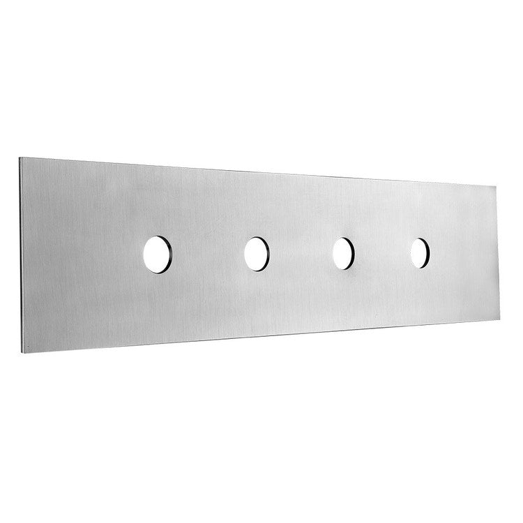 Gessi Gipsplatten-Abschlussplatte mit vier Löchern für Secur Box, Oberfläche Finox gebürstetes Nickel 01664#149