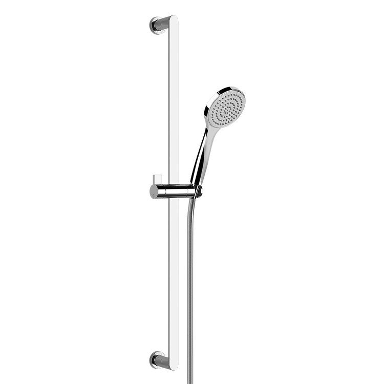 Gessi Duschstange mit verstellbarem Duschkopf, kalkabweisender Monostrahl und 150 cm Schlauch, verchromt EMPORIO SHOWER 47242#031