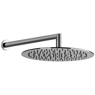 Gessi Kalkschutz-Duschkopf, wandmontierbar, verstellbar, Ø 30 cm, Mirror Steel-Finish EMPORIO SHOWER 47257#238
