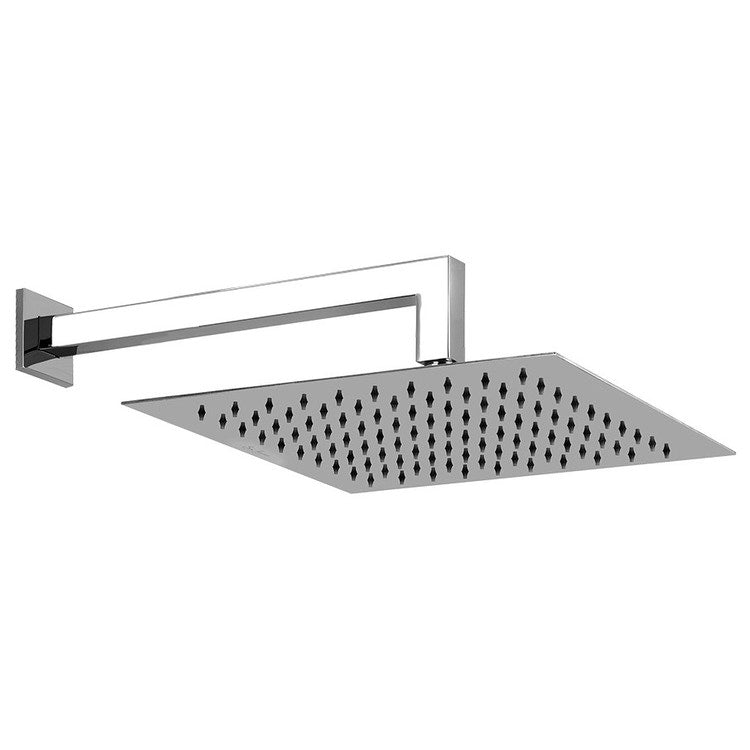 Gessi Wand-Duschkopf, kalkfrei, verstellbar, Spiegelstahl-Finish EMPORIO SHOWER 93348#238