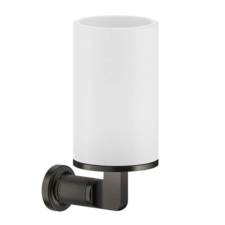 Gessi Wandglas, Weiß, Oberfläche Black Metal Brushed PVD INCISO 58507#707