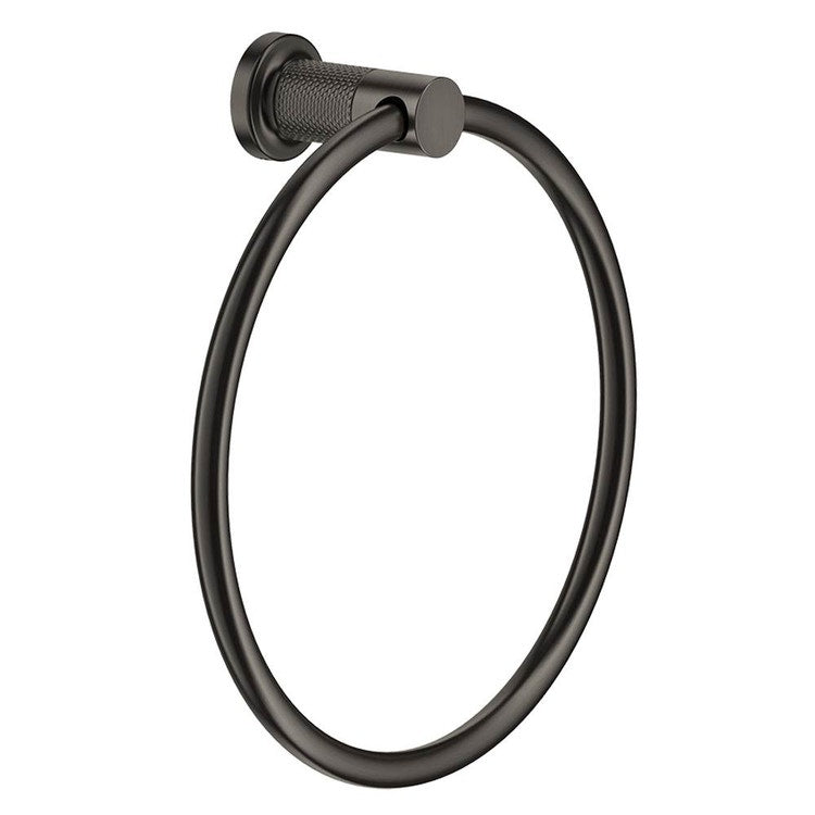 Gessi Wandhandtuchhalter mit Ring, Oberfläche schwarz Metall gebürstet PVD INCISO Accessories 58509#707