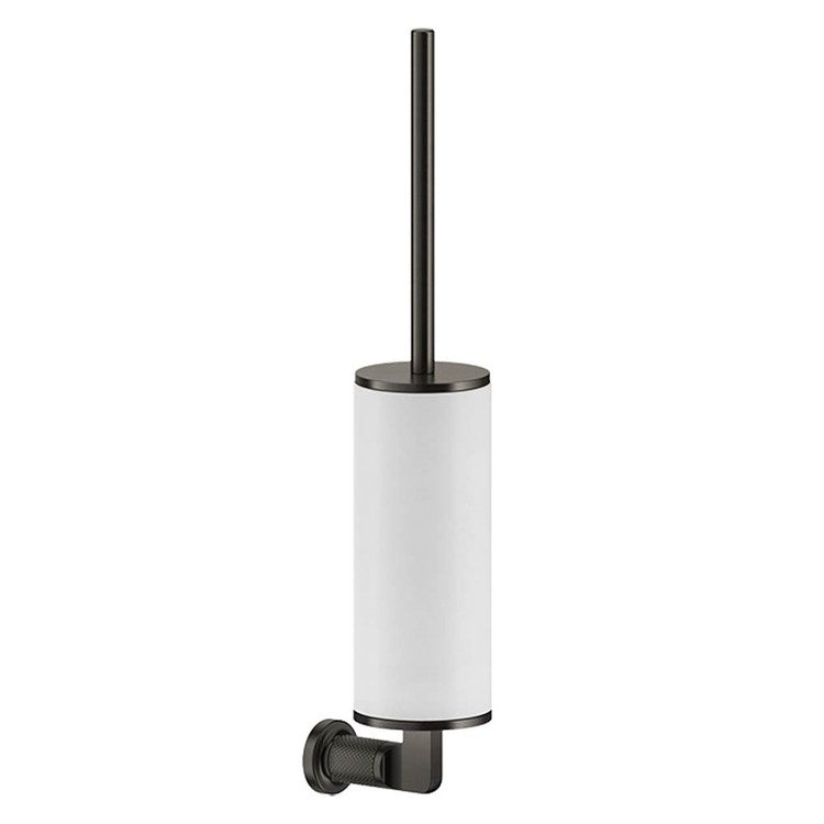 Gessi Inciso Wand-Bürstenhalter, Weiß, Oberfläche Black Metal Brushed PVD INCISO Accessories 58519#707