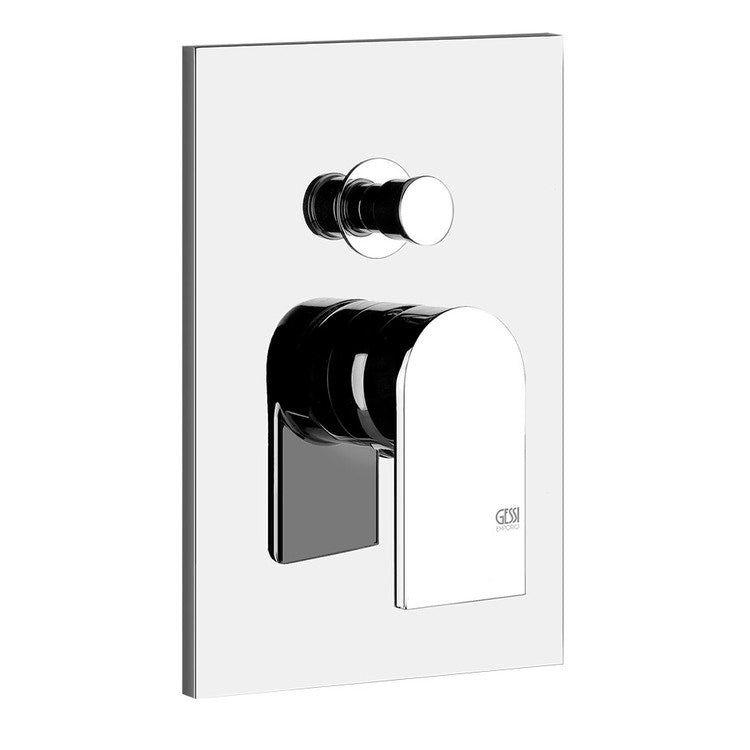 Gessi Wandmischer, 2 Ausgänge, mit automatischem Umschalter Bad/Dusche, ohne Einbaukörper, Chromoberfläche MANZONI 44634#031
