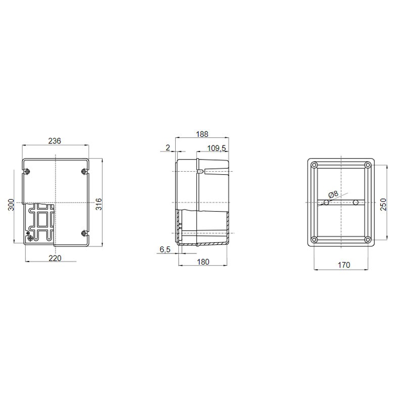 Gewiss GW44219 Abzweigkasten IP56
