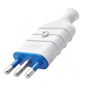 Gewiss GW28003 Schutzkontakt-Stecker Zubehör 10 A klein weiß
