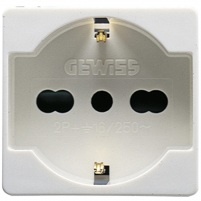 Gewiss GW20246 Zweifach-Schukosteckdose 10/16 A