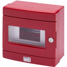 Gewiss GW42202 wetterfeste Schalttafel für Notruf 8 Module IP55 Rot