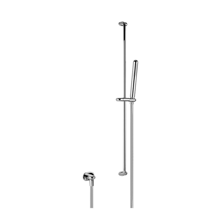 Gessi Duschstange, mit Wasseranschluss, kalkresistenter Handbrause und 150 cm Schlauch, Chromoberfläche GOCCIA 33642#031