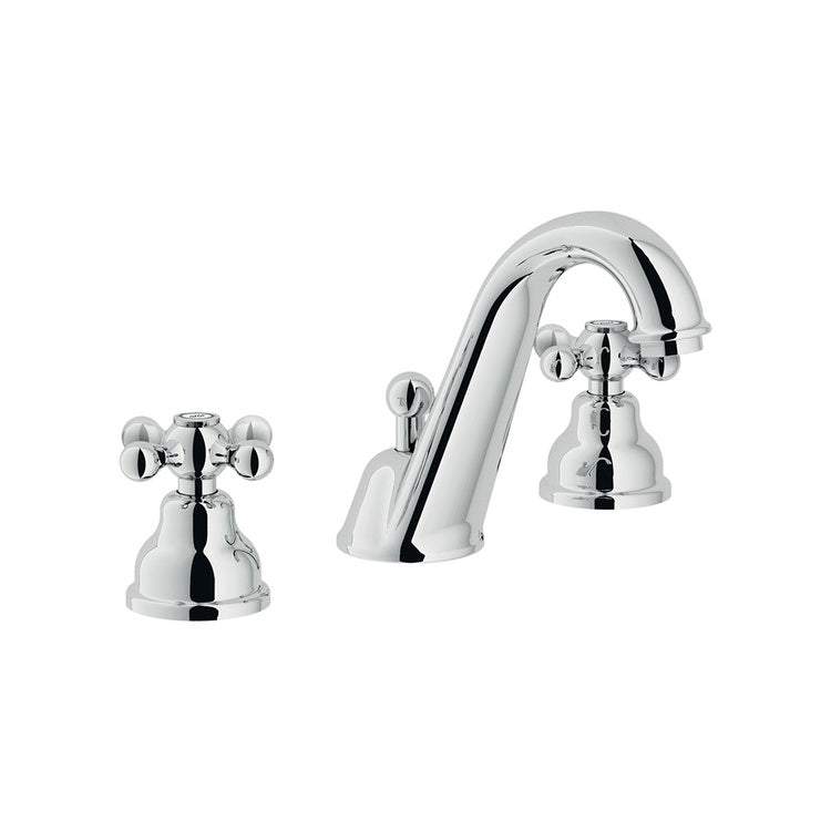 Nobili 3-Loch-Waschtischarmatur, mit Ablauf, Chromoberfläche GRAZIA GRC5011/1CR