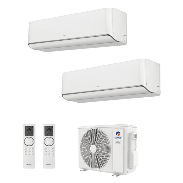 Gree Klimaanlage Airy Dualsplit 9000+12000+GWHD(18)NK6OO Inverter R-32 WLAN AIRY9+12