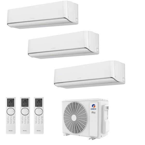 Gree Klimaanlage Airy Trialsplit 9000+9000+12000+GWHD(21)NK6OO Inverter R-32 WLAN AIRY9-9-12