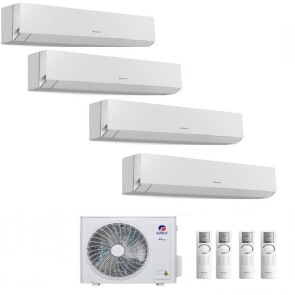 Gree Klimaanlage Clivia White Quadrialsplit 9000+9000+9000+9000+GWHD28NK6OO Inverter R-32 WLAN CLIVIA9-9-9-9W