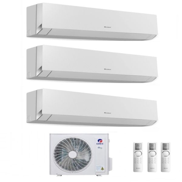 Gree Klimaanlage Clivia White Trialsplit 9000+9000+12000+GWHD24NK6OO Inverter R-32 WLAN CLIVIA9+9+12W