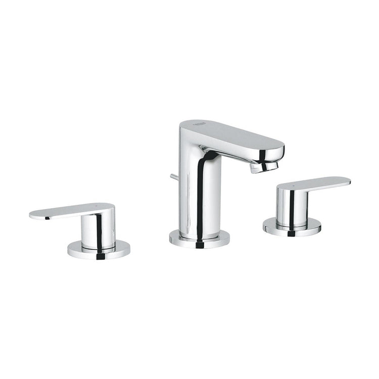 Grohe 3-Loch-Waschtischarmatur, mit Ablauf und Auslauf mit Perlator, Chromoberfläche EUROSMART COSMOPOLITAN 20187000