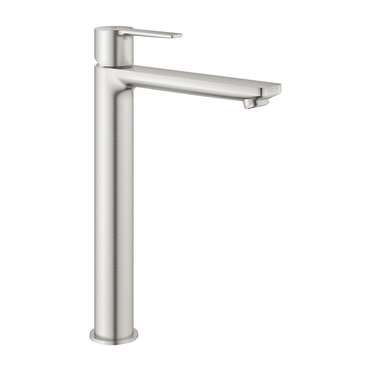 Grohe Einhebelmischer freistehend H. 31 cm, für Becken, ohne Abfluss, Oberfläche satiniertes Super Steel LINEARE 23405DC1