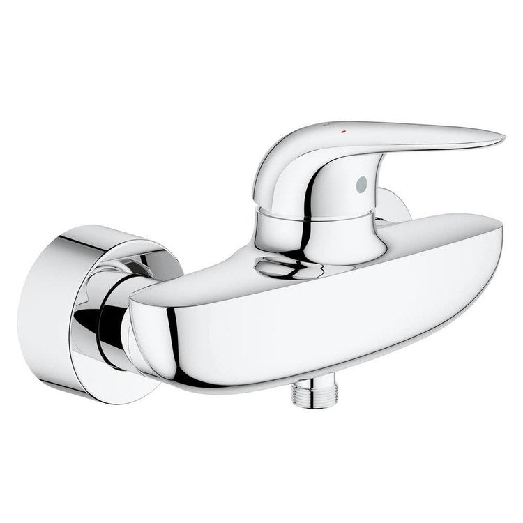 Grohe Einhandmischer für Dusche, mit Temperaturbegrenzer und einstellbarem Durchfluss, Chromoberfläche EUROSTYLE 23722003