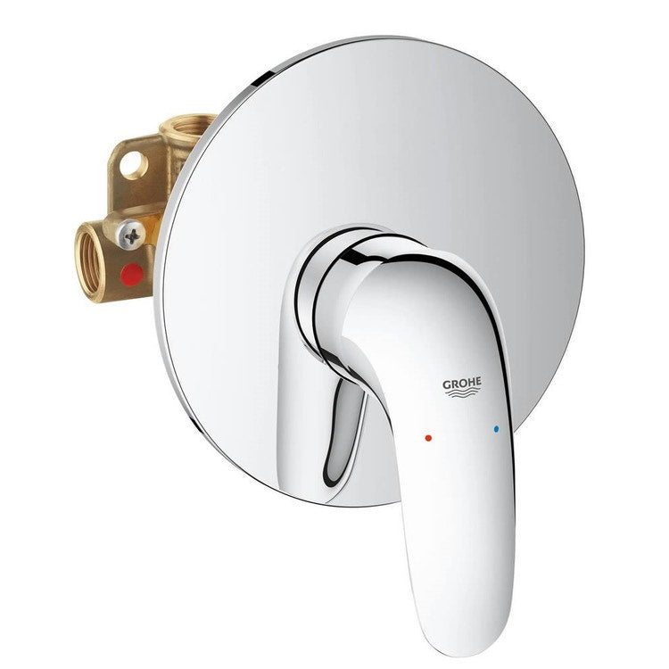 Grohe Einhebelmischer für Dusche, wandmontiert, Unterputzkörper inklusive, Chromoberfläche EUROSTYLE 23725003