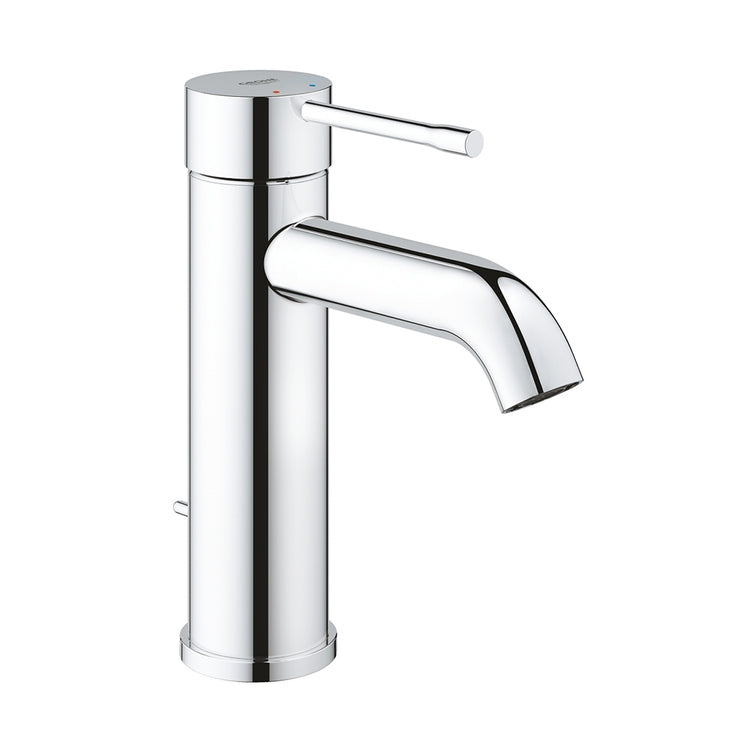 Grohe Einhebelmischer H. 17 cm, für Waschbecken, mit Ablauf, mit Wassersparfunktion, Chrom-Finish ESSENCE 24171001