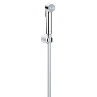 Grohe Bidetbrause 30 mit Wandhalterung und Silverflex Long-Life Schlauch 100 cm, Chromfinish TEMPESTA-F 26352000