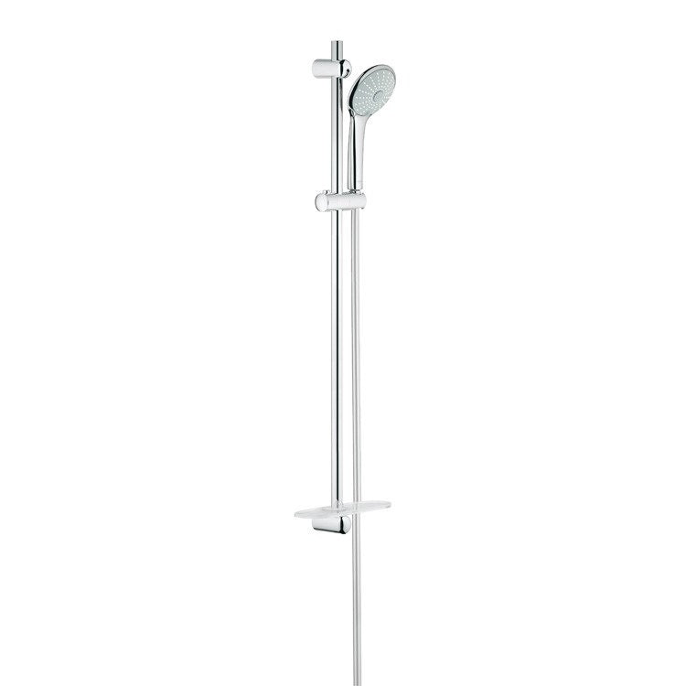 Grohe Duschstangenset mit Duschkopf, Duschstange H. 90 cm, Schlauch 175 cm und Ablagefach, Chromoberfläche EUPHORIA 110 MASSAGE 27226001