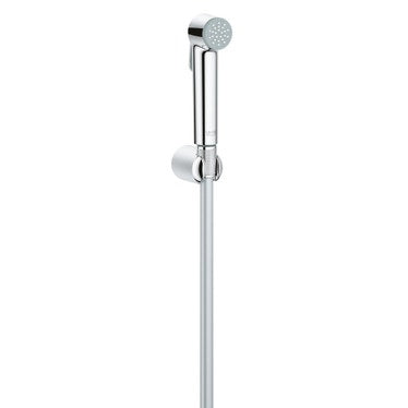 Grohe Bidetbrause 30 mit Wandhalterung und Silverflex Long-Life Schlauch 150 cm, Chromoberfläche TEMPESTA-F 27513001