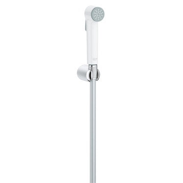 Grohe Bidetbrause 30 mit Duschgriffhalter und Silverflex Long-Life Schlauch 125 cm, Chrom- und Weiß-Design TEMPESTA-F 27812IL1