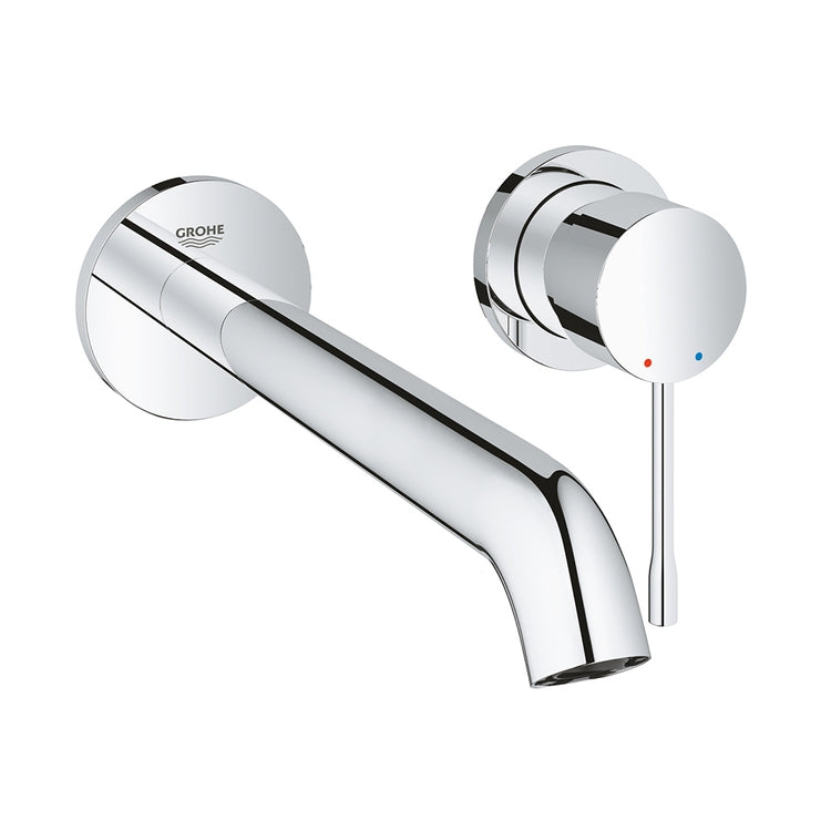 Grohe Waschtischarmatur T. 23 cm, 2-Loch, Einbau, ohne Einbaukörper, Chromoberfläche ESSENCE 29193001