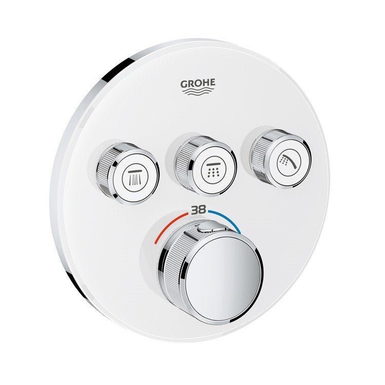 Grohe Thermostat-Mischventil 3 Wege, Durchmesser 15,8, Weiß glänzende Ausführung GROHTHERM SMARTCONTROL 29904LS0
