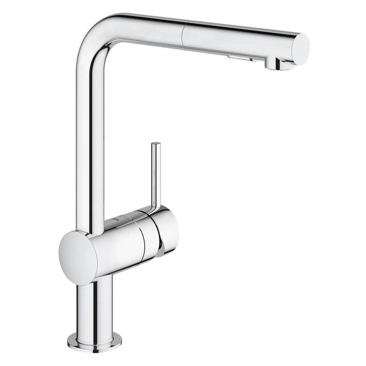 Grohe Einhebelmischer H. 33 cm für Spüle, mit schwenkbarem Auslauf, Chromoberfläche MINTA 30274000