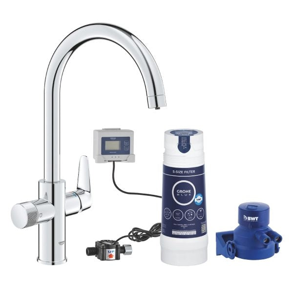 Grohe 2-in-1-Waschtischmischer Serie Blue Pure Baucurve Starter KIT 30581