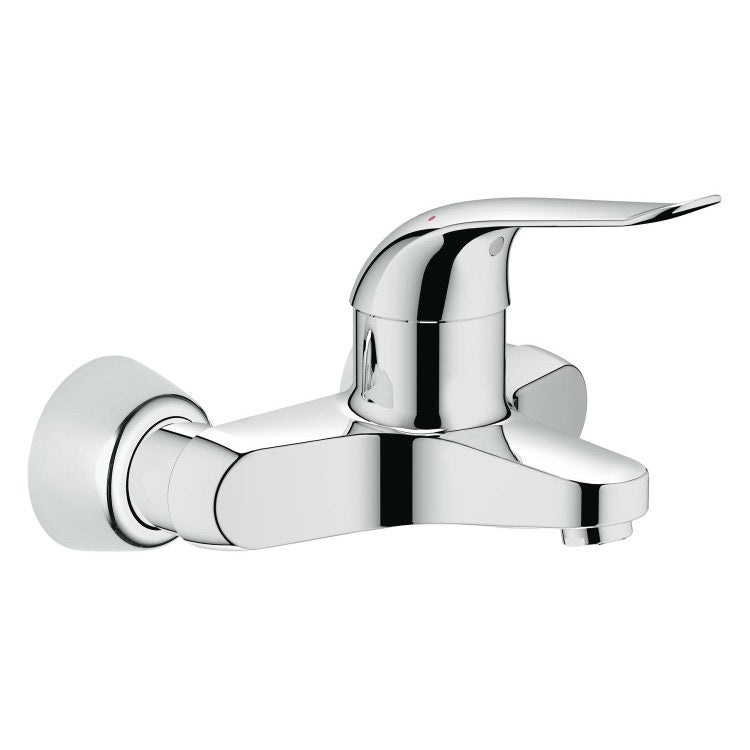 Grohe Einhandmischer T. 20 cm, für Waschbecken, wandmontiert, mit einstellbarem Durchflussbegrenzer, Chromoberfläche EUROECO SPECIAL 32776000