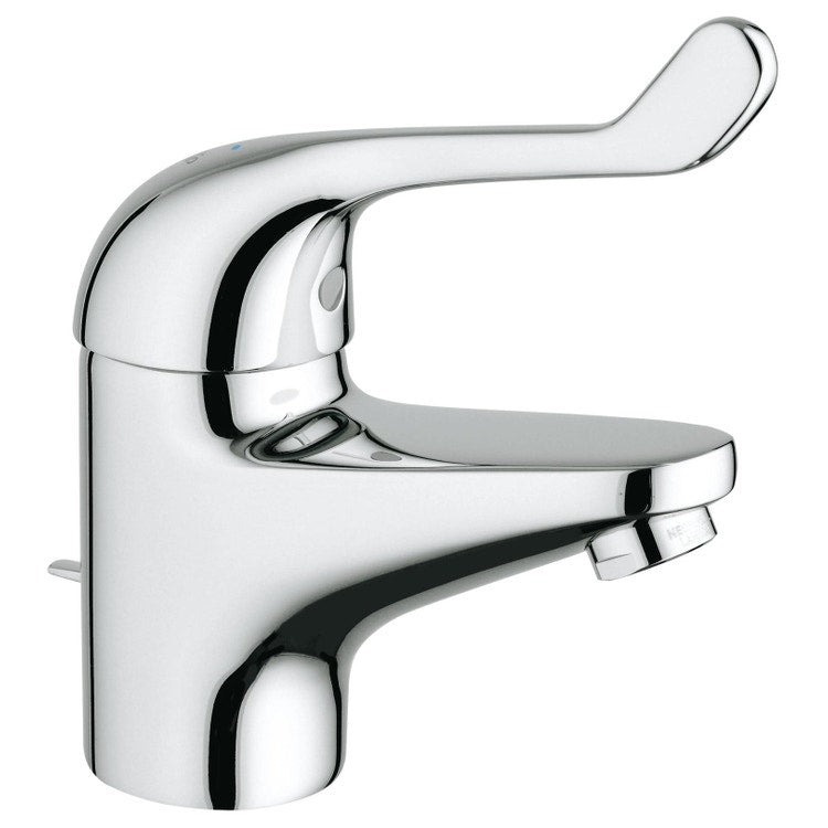 Grohe Einhandmischer H. 17 cm, für Waschbecken, mit Ablauf, mit einstellbarem Durchflussbegrenzer, Chromoberfläche EUROECO SPECIAL 32788000