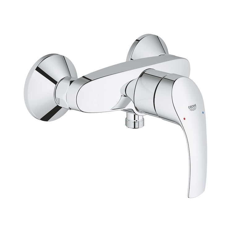 Grohe Einhebelmischer für Dusche, wandmontiert, ohne Umsteller, Chromfinish EUROSMART 33555002