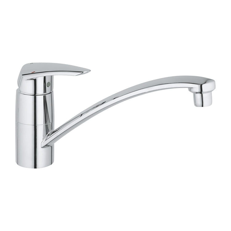 Grohe Einhandmischer H. 21 cm für Spüle, mit schwenkbarem Auslauf, Chromfinish EURODISC 33770001