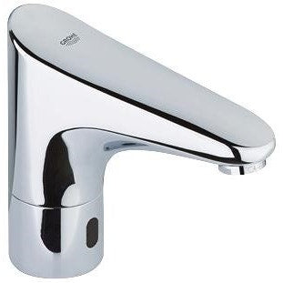 Grohe Elektronik-Waschtischarmatur, ohne Mischvorrichtung, mit Infrarotsteuerung, Wasserersparnis und einstellbarem Temperaturbegrenzer, Chromoberfläche EUROPLUS E 36016001
