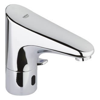 Grohe Elektronischer Waschtischmischer, mit Mischvorrichtung, Infrarotsteuerung und einstellbarem Temperaturbegrenzer, Chromoberfläche EUROPLUS E 36207001
