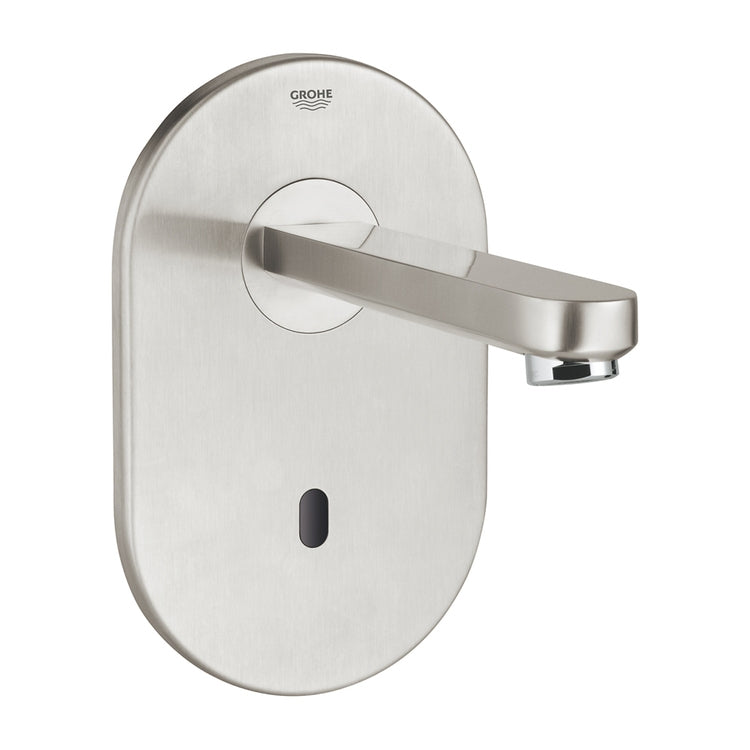 Grohe Elektronischer Wasserhahn T. 17 cm für Waschbecken, wandmontiert, ohne Einbaukörper, mit Infrarotsteuerung, Chromoberfläche EUROSMART COSMOPOLITAN E 36335SD0